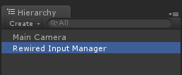 Input Manager in Hierarchy