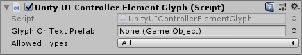 Unity UI Controller Element Glyph Inspector