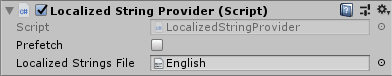 Localized String Provider inspector