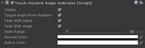 Touch Joysick Angle Indicator inspector